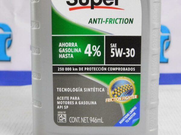 Aceite para motores a gasolina SAE 5W-30 Mobil Super Antifriction (946ml)-2