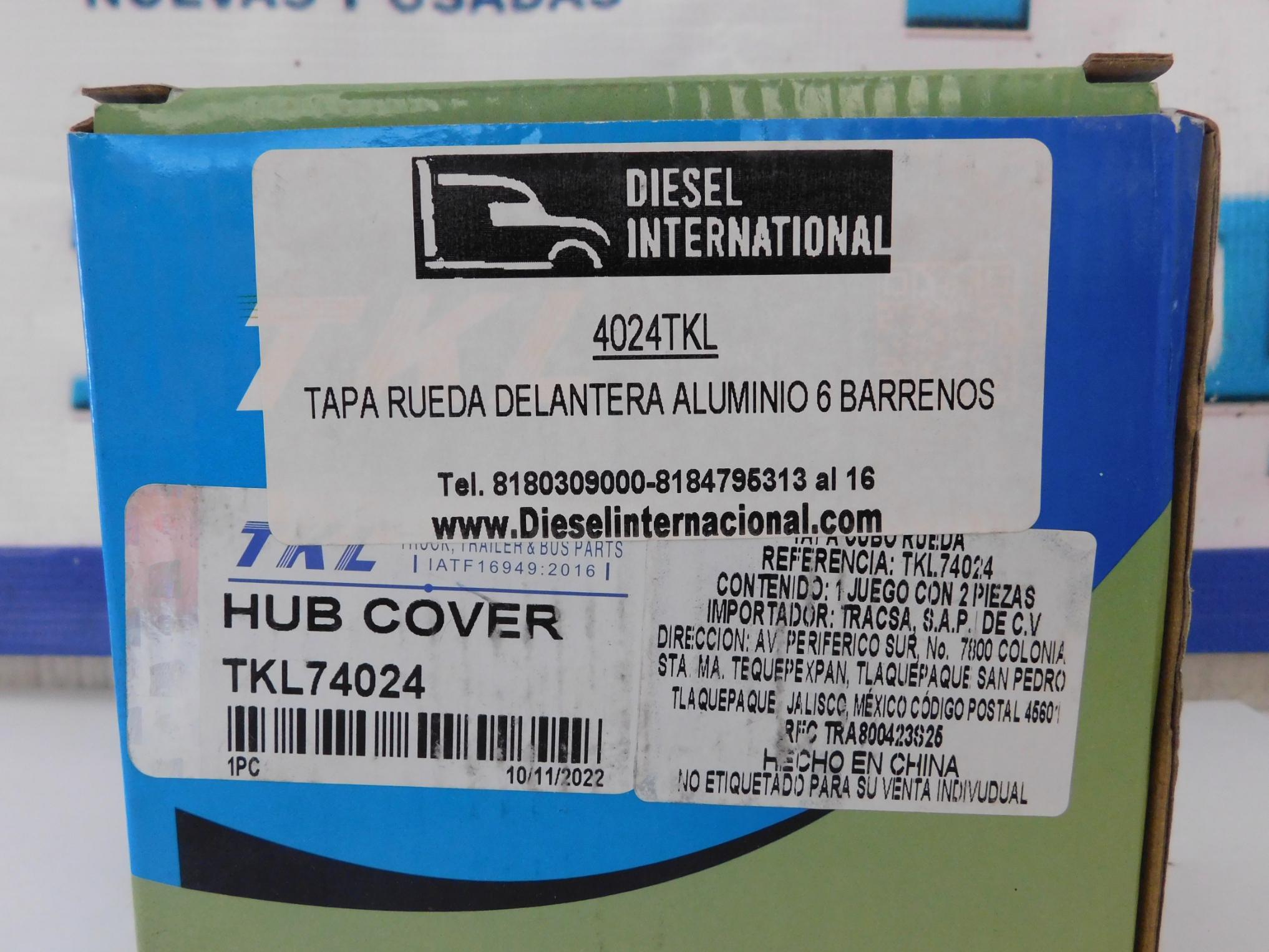 Tapa rueda delantera aluminio 6 TKL 74024