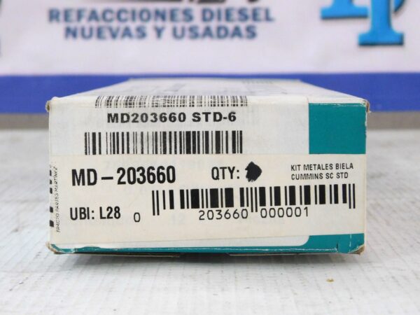 Cojinetes para motor MoresaMD203660 STD-6-3