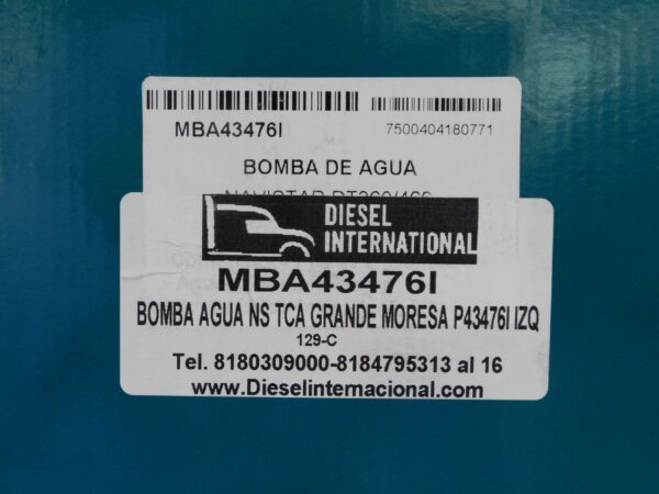 Bomba de agua NS TCA grande Moresa P4 34761 IzquierdaMBA434761-3