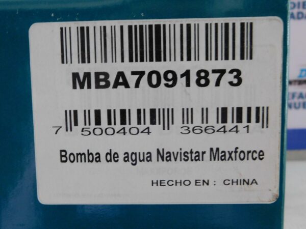 Bomba de agua Navistar Maxforce MoresaMBA7091873-3