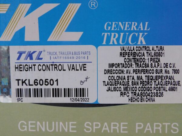Válvula niveladora de aire ponchadora TKLTKL60501-4