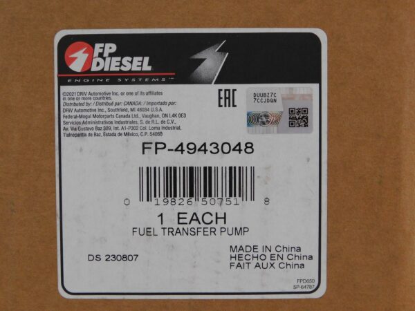 Bomba de transferencia de combustible FP DieselFP-4943048-4