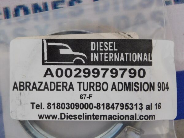 Abrazadera turbo admisión 904 Mercedes Benz A0029979790