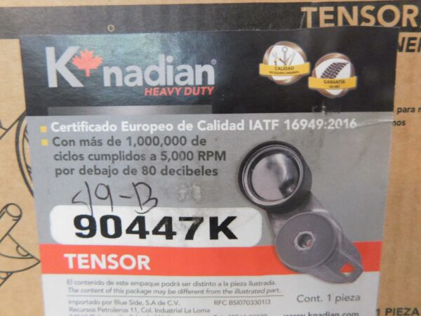 Polea tensora Cummins ISX ISM Serie 60 Knadian 90447K