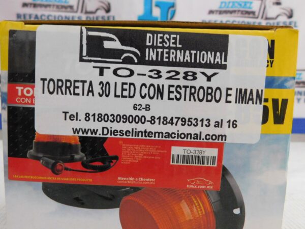 Torreta 30 LED con estrobo e imán TO-3284