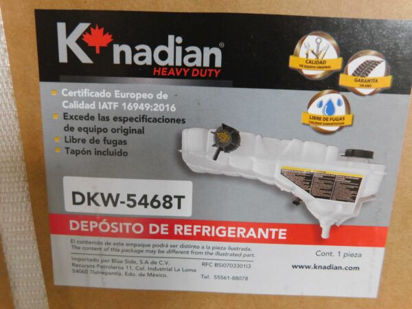 Depósito de refrigerante Knadian DKW-5468T