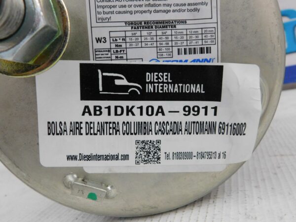 Bolsa de aire delantera Columbia Cascadia Automann AB10K1OA-9911