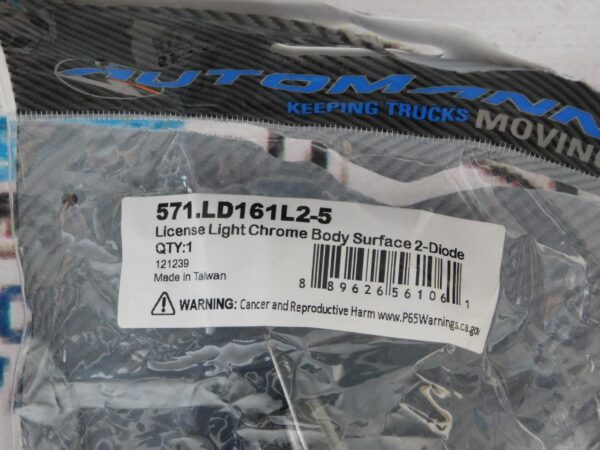 Luz de placa con cuerpo cromado de superficie y 2 diodos Automann 571.LD161L2-5