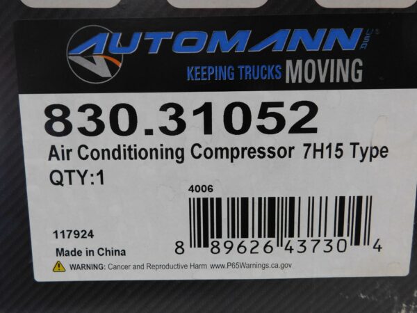 Compresor de aire acondicionado tipo 7H15 Automann 830.31052