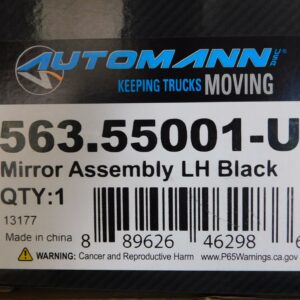 Ensamble de espejo izquierdo negro con ajuste automático Automann 563.5501-U