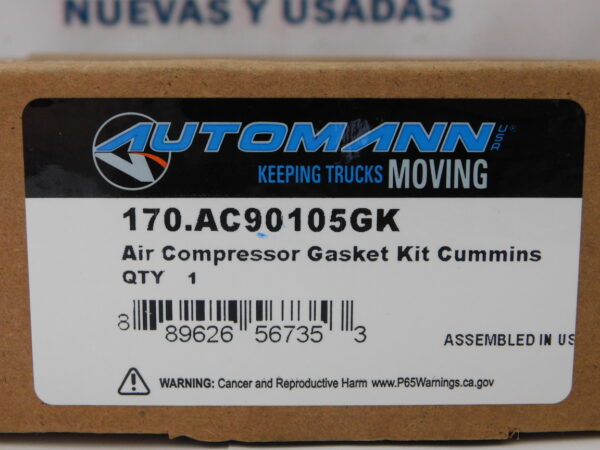 Juego de empaques para compresor de aire Cummins Automann 170.AC90105GK