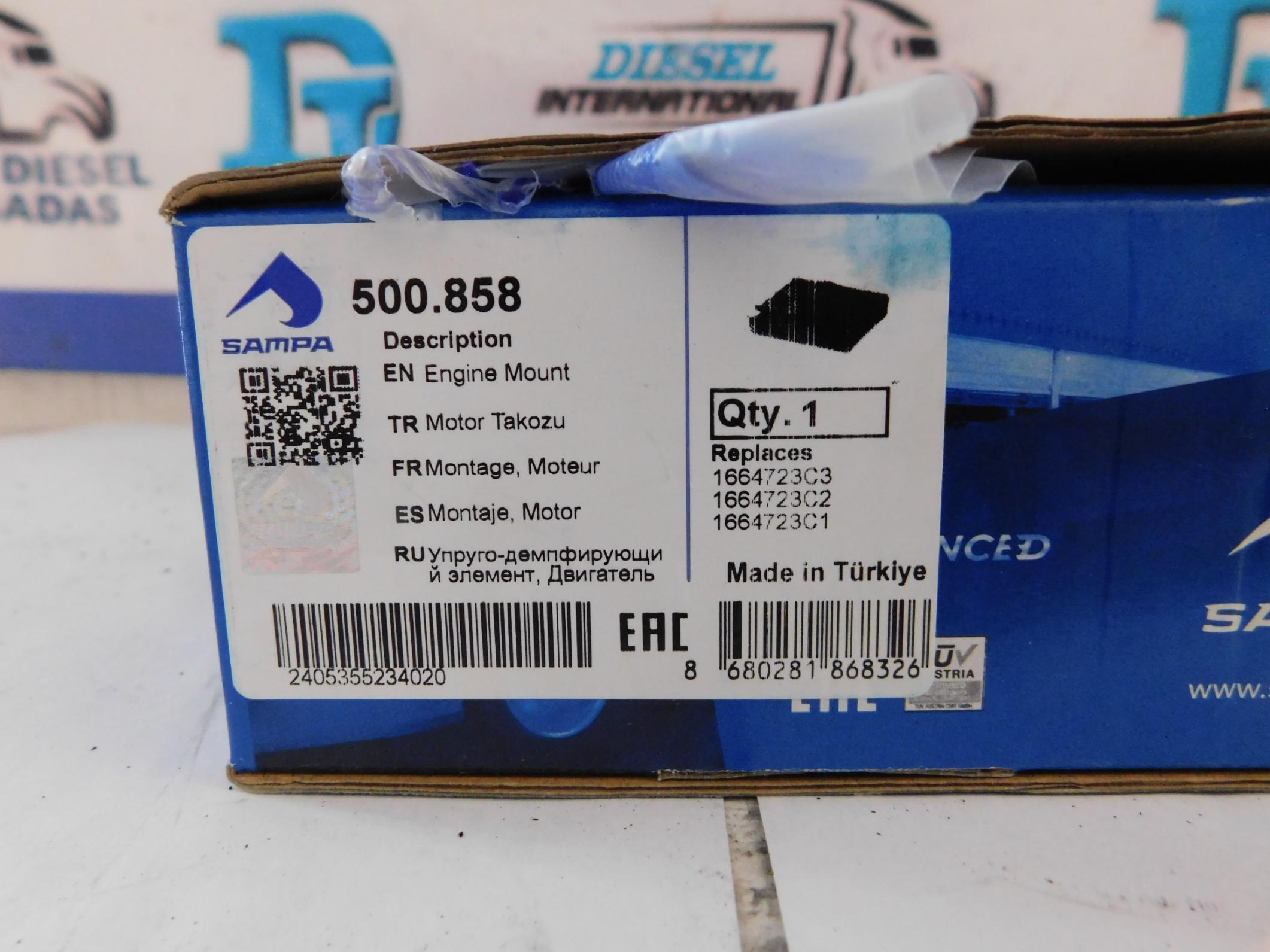 Soporte de motor 1664723C3 Sampa 500.858