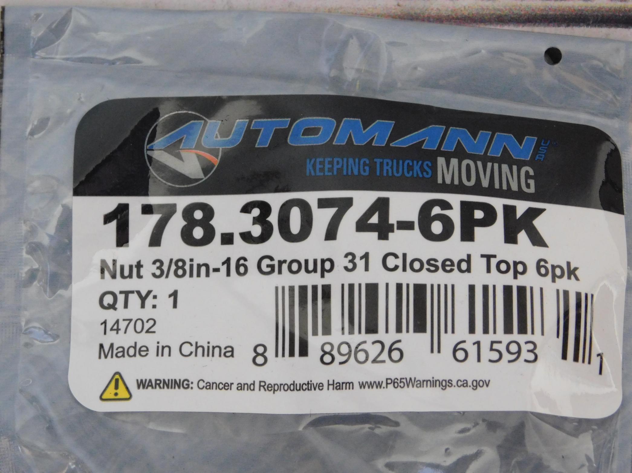 Tuerca bateria de tornillo Automann 178.3074-6PK